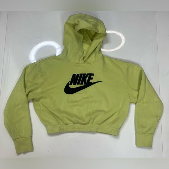 Nike Sportswear Icon Clash Pullover Hoodie Women XS Neon Green CJ2034 367 - Picture 1 of 10
